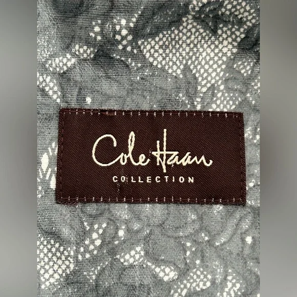 VTG Cole Haan Gray Lace Raincoat Jacket Details Sz S/M Rare Old Money Designer - Picture 13 of 13